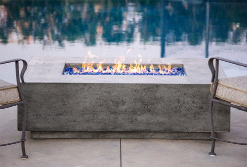 Tavola 1 Modern Concrete Fire Table 56" – Outdoor Gas Fire Pit by Prism Hardscapes
