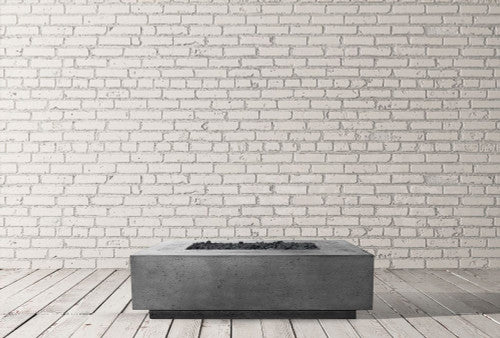 Tavola 1 Modern Concrete Fire Table 56" – Outdoor Gas Fire Pit by Prism Hardscapes