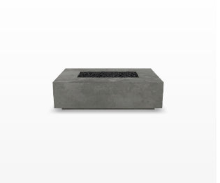 Tavola 1 Modern Concrete Fire Table 56" – Outdoor Gas Fire Pit by Prism Hardscapes