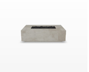 Tavola 1 Modern Concrete Fire Table 56" – Outdoor Gas Fire Pit by Prism Hardscapes