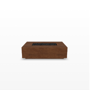 Tavola 1 Modern Concrete Fire Table 56" – Outdoor Gas Fire Pit by Prism Hardscapes