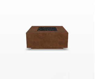 Tavola 2 Fire Table – 36" Square Hand-Crafted Concrete Gas Fire Pit (65,000 BTUs, Propane or Natural Gas)