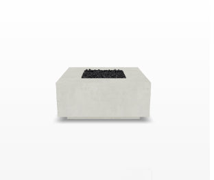Tavola 2 Fire Table – 36" Square Hand-Crafted Concrete Gas Fire Pit (65,000 BTUs, Propane or Natural Gas)
