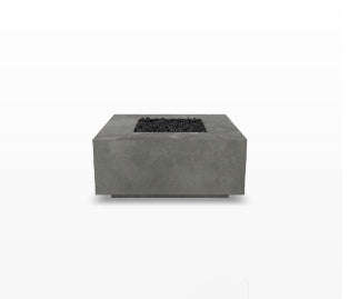 Tavola 2 Fire Table – 36" Square Hand-Crafted Concrete Gas Fire Pit (65,000 BTUs, Propane or Natural Gas)