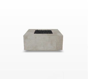 Tavola 2 Fire Table – 36" Square Hand-Crafted Concrete Gas Fire Pit (65,000 BTUs, Propane or Natural Gas)