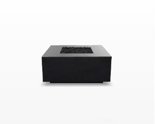 Tavola 2 Fire Table – 36" Square Hand-Crafted Concrete Gas Fire Pit (65,000 BTUs, Propane or Natural Gas)