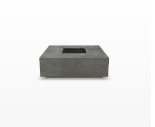Tavola 3 Fire Table – 48" Square Hand-Crafted Concrete Gas Fire Pit (65,000 BTUs, Propane or Natural Gas)