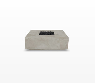 Tavola 3 Fire Table – 48" Square Hand-Crafted Concrete Gas Fire Pit (65,000 BTUs, Propane or Natural Gas)