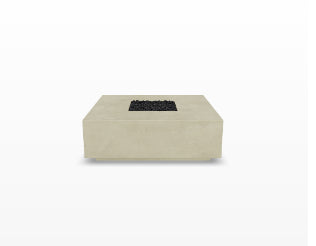 Tavola 3 Fire Table – 48" Square Hand-Crafted Concrete Gas Fire Pit (65,000 BTUs, Propane or Natural Gas)
