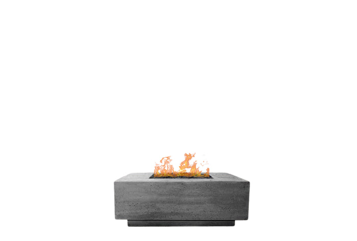 Tavola 3 Fire Table – 48" Square Hand-Crafted Concrete Gas Fire Pit (65,000 BTUs, Propane or Natural Gas)