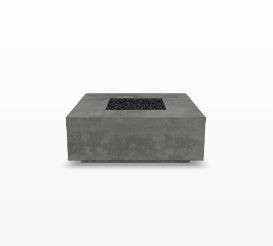 Tavola 42 Fire Table – 42" Square Hand-Crafted Concrete Gas Fire Pit (65,000 BTUs, Propane or Natural Gas)