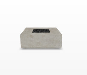 Tavola 42 Fire Table – 42" Square Hand-Crafted Concrete Gas Fire Pit (65,000 BTUs, Propane or Natural Gas)