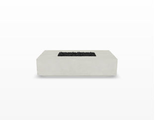 Tavola 4 Fire Table – 66" Rectangular Hand-Crafted Concrete Gas Fire Pit (65,000 BTUs, Propane or Natural Gas)
