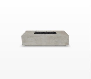 Tavola 4 Fire Table – 66" Rectangular Hand-Crafted Concrete Gas Fire Pit (65,000 BTUs, Propane or Natural Gas)