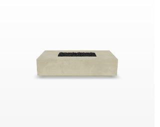 Tavola 4 Fire Table – 66" Rectangular Hand-Crafted Concrete Gas Fire Pit (65,000 BTUs, Propane or Natural Gas)