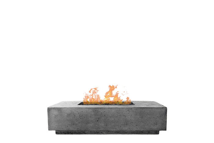 Tavola 4 Fire Table – 66" Rectangular Hand-Crafted Concrete Gas Fire Pit (65,000 BTUs, Propane or Natural Gas)