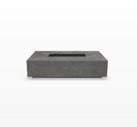 Tavola 66 Slim Fire Table – 66" Rectangular Hand-Crafted Concrete Gas Fire Pit (65,000 BTUs, Propane or Natural Gas)