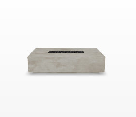 Tavola 66 Slim Fire Table – 66" Rectangular Hand-Crafted Concrete Gas Fire Pit (65,000 BTUs, Propane or Natural Gas)