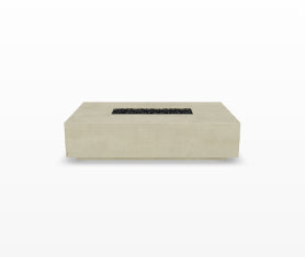 Tavola 66 Slim Fire Table – 66" Rectangular Hand-Crafted Concrete Gas Fire Pit (65,000 BTUs, Propane or Natural Gas)