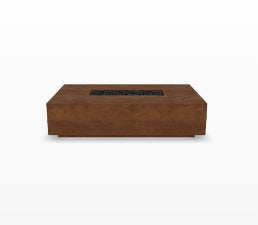 Tavola 66 Slim Fire Table – 66" Rectangular Hand-Crafted Concrete Gas Fire Pit (65,000 BTUs, Propane or Natural Gas)