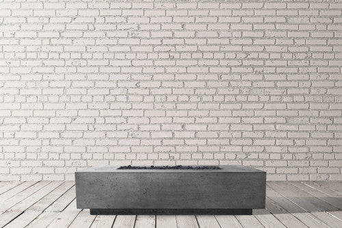 Tavola 66 Slim Fire Table – 66" Rectangular Hand-Crafted Concrete Gas Fire Pit (65,000 BTUs, Propane or Natural Gas)