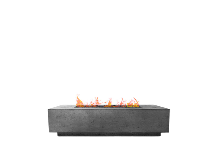 Tavola 66 Slim Fire Table – 66" Rectangular Hand-Crafted Concrete Gas Fire Pit (65,000 BTUs, Propane or Natural Gas)