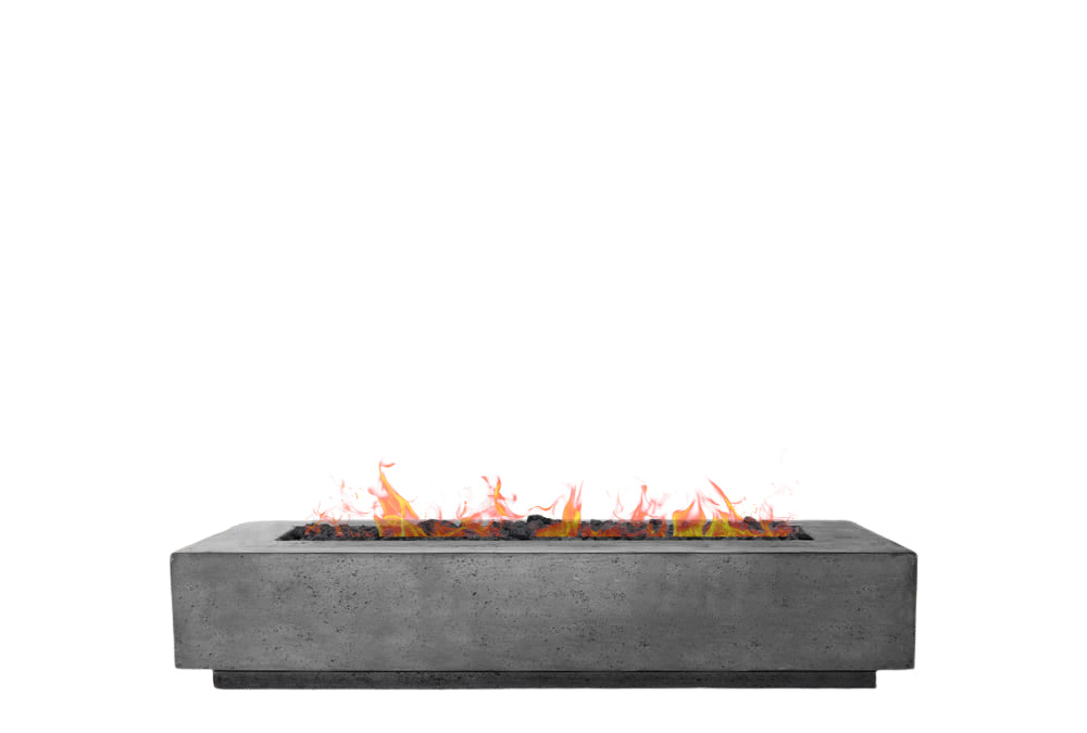 Tavola 6 Fire Table – 90" Rectangular Hand-Crafted Concrete Gas Fire Pit (90,000 BTUs, Propane or Natural Gas)