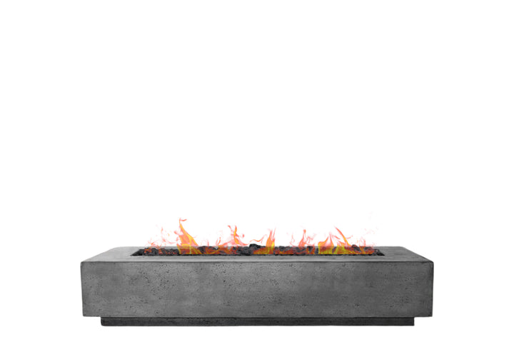 Tavola 6 Fire Table – 90" Rectangular Hand-Crafted Concrete Gas Fire Pit (90,000 BTUs, Propane or Natural Gas)