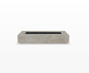 Tavola 6 Fire Table – 90" Rectangular Hand-Crafted Concrete Gas Fire Pit (90,000 BTUs, Propane or Natural Gas)
