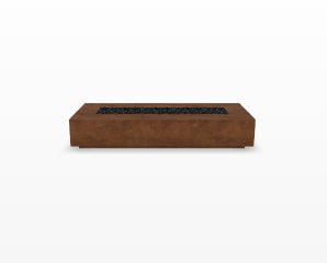 Tavola 6 Fire Table – 90" Rectangular Hand-Crafted Concrete Gas Fire Pit (90,000 BTUs, Propane or Natural Gas)