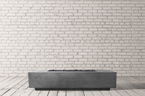 Tavola 72 Fire Table – 72" Slim Rectangular Hand-Crafted Concrete Gas Fire Pit (65,000 BTUs, Propane or Natural Gas)