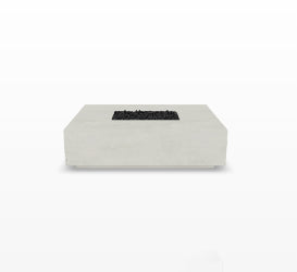 Tavola 7 Fire Table – 60" Rectangular Hand-Crafted Concrete Gas Fire Pit (65,000 BTUs, Propane or Natural Gas)