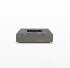 Tavola 7 Fire Table – 60" Rectangular Hand-Crafted Concrete Gas Fire Pit (65,000 BTUs, Propane or Natural Gas)