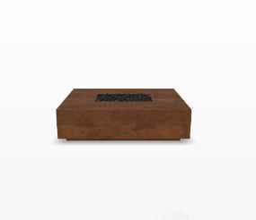 Tavola 7 Fire Table – 60" Rectangular Hand-Crafted Concrete Gas Fire Pit (65,000 BTUs, Propane or Natural Gas)