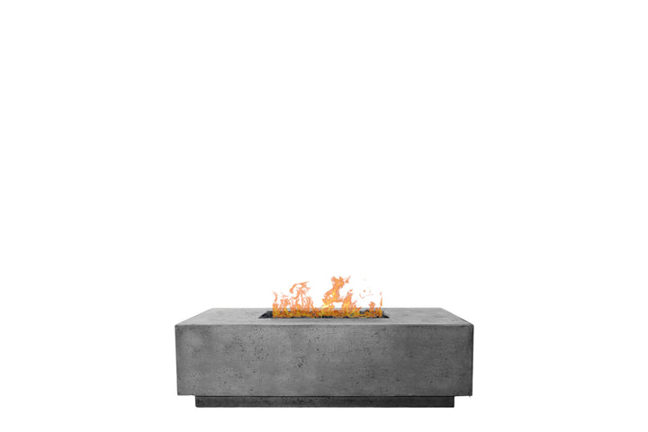 Tavola 7 Fire Table – 60" Rectangular Hand-Crafted Concrete Gas Fire Pit (65,000 BTUs, Propane or Natural Gas)