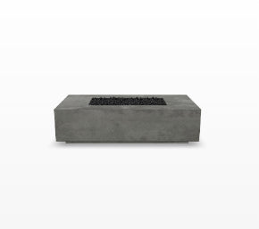 Tavola 8 Fire Table – 60" Rectangular Hand-Crafted Concrete Gas Fire Pit (65,000 BTUs, Propane or Natural Gas)
