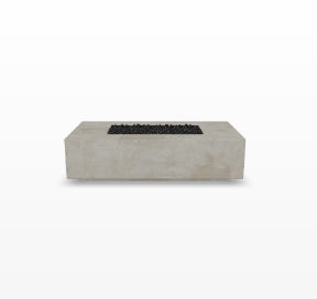 Tavola 8 Fire Table – 60" Rectangular Hand-Crafted Concrete Gas Fire Pit (65,000 BTUs, Propane or Natural Gas)