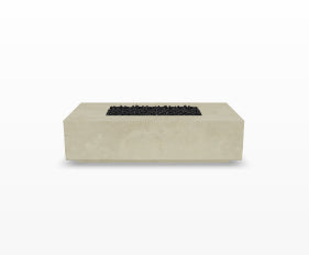 Tavola 8 Fire Table – 60" Rectangular Hand-Crafted Concrete Gas Fire Pit (65,000 BTUs, Propane or Natural Gas)