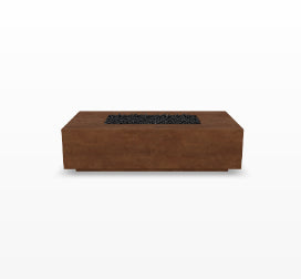 Tavola 8 Fire Table – 60" Rectangular Hand-Crafted Concrete Gas Fire Pit (65,000 BTUs, Propane or Natural Gas)