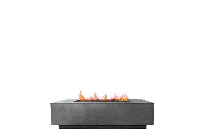 Tavola 8 Fire Table – 60" Rectangular Hand-Crafted Concrete Gas Fire Pit (65,000 BTUs, Propane or Natural Gas)
