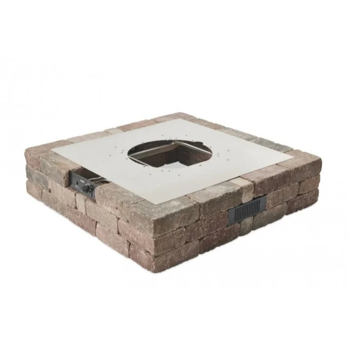 Bronson Block Square Gas Fire Pit Kit