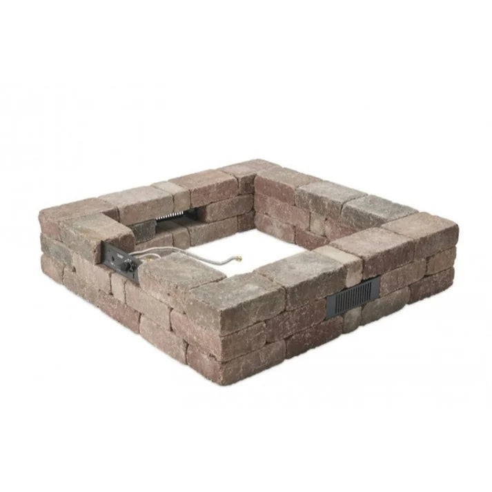 Bronson Block Square Gas Fire Pit Kit