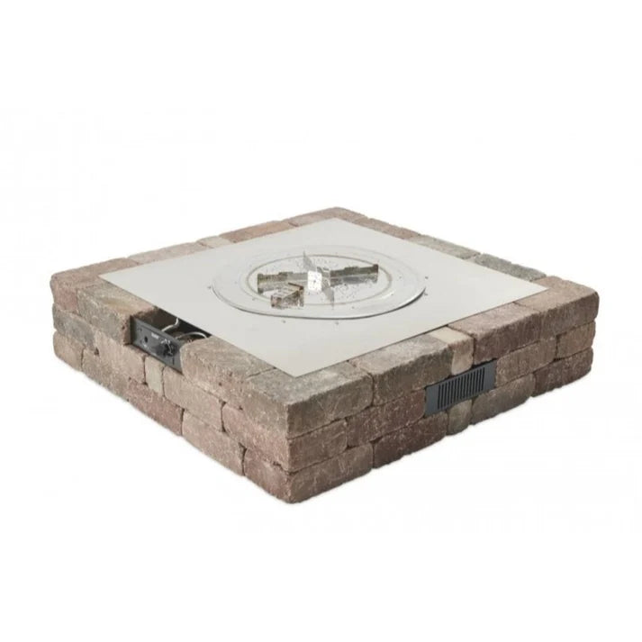 Bronson Block Square Gas Fire Pit Kit