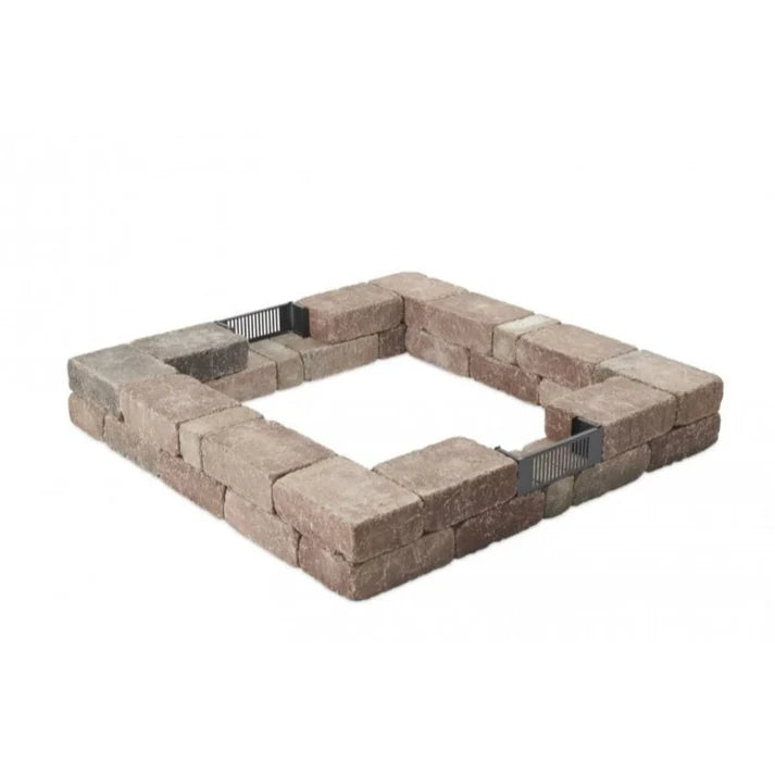 Bronson Block Square Gas Fire Pit Kit