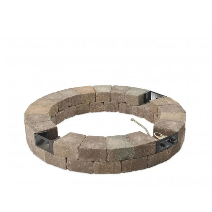 Bronson Block Round Gas Fire Pit Kit