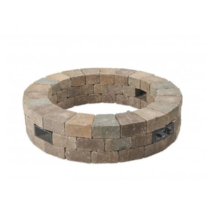 Bronson Block Round Gas Fire Pit Kit