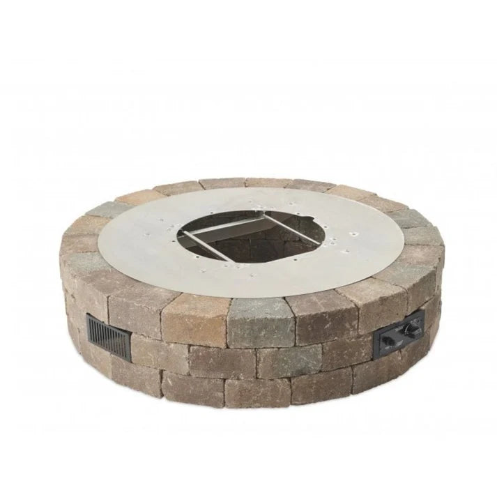 Bronson Block Round Gas Fire Pit Kit
