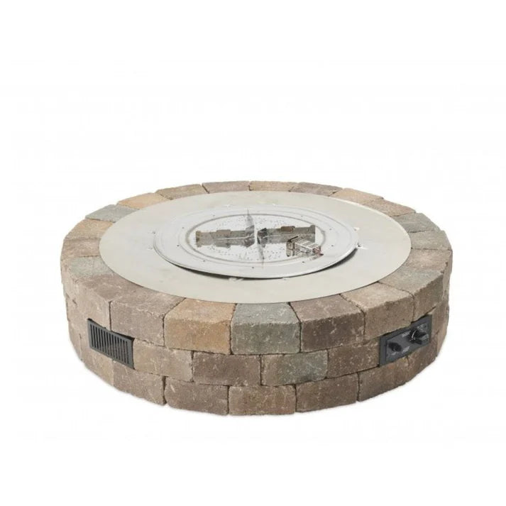 Bronson Block Round Gas Fire Pit Kit
