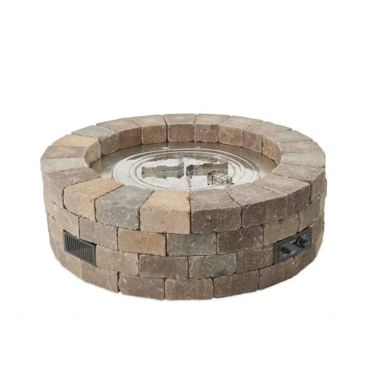 Bronson Block Round Gas Fire Pit Kit