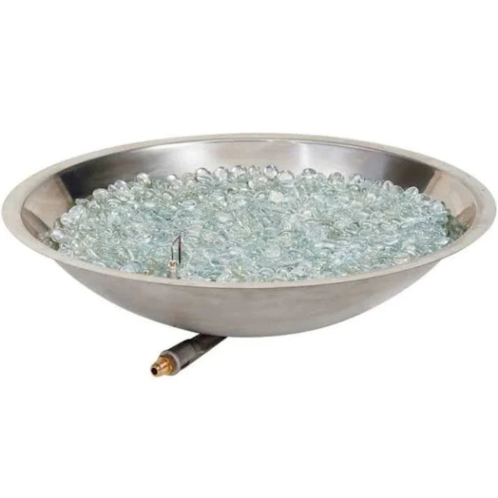 Outdoor GreatRoom 20" Round Crystal Fire® Plus Gas Burner with Control Panel